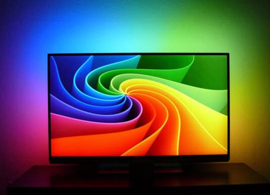 TV med Philips Hue Play Sync LED Strip